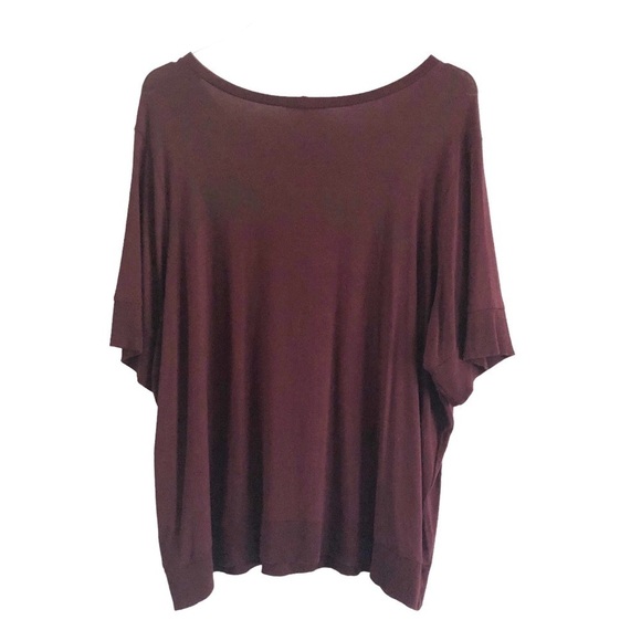 Universal Standard Tunic Maroon Round Neck Short Sleeve Plus 18/20 - Picture 4 of 7